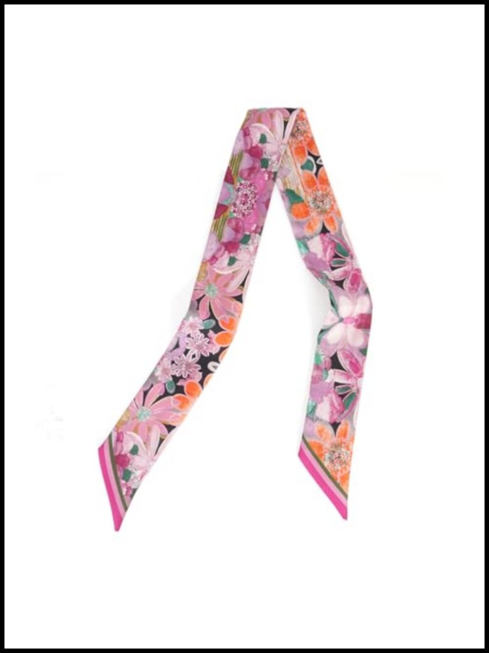 100% Mulberry Silk Scarf Hair Ribbon Neckerchief Head Scarf Handbag Tie